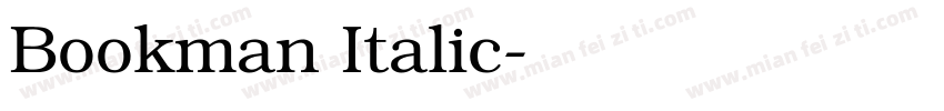 Bookman Italic字体转换